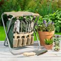 Kd Encimera Folding Garden Stool with Tool Bag & 5 Garden Tools KD3236292